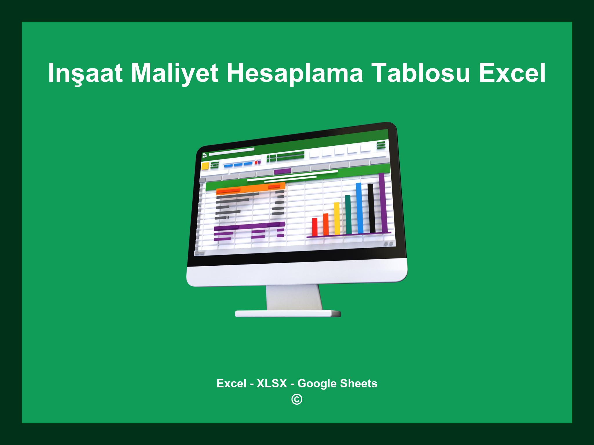 Inşaat Maliyet Hesaplama Tablosu Excel
