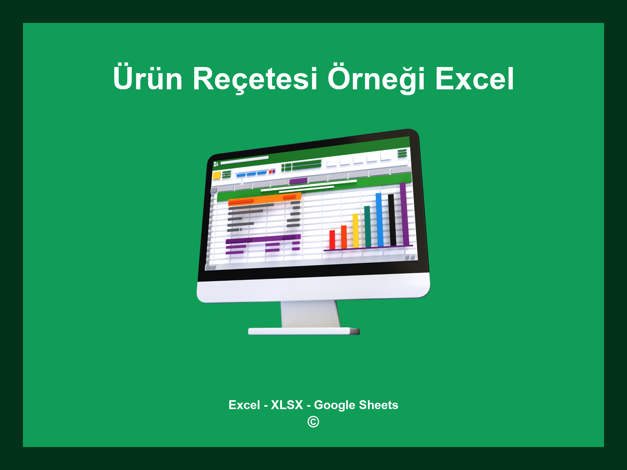 Ürün Reçetesi Örneği Excel